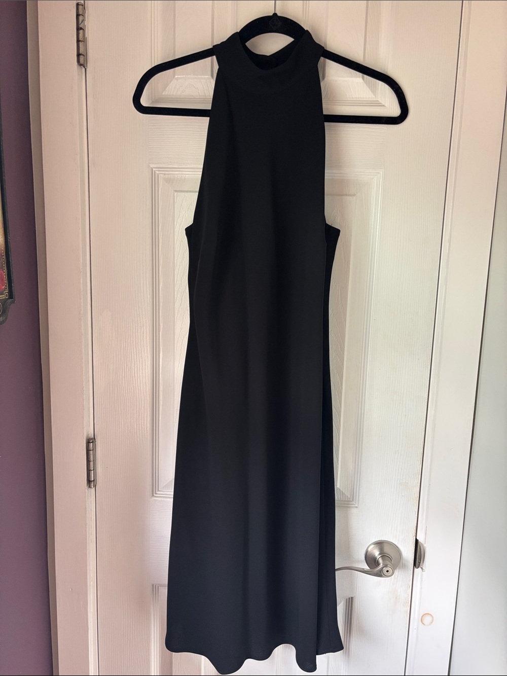 Evan Picone Black High-Neck Maxi Dress